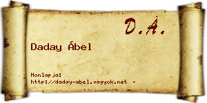 Daday Ábel névjegykártya
