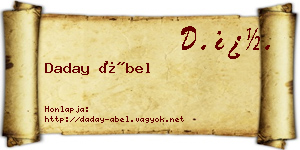 Daday Ábel névjegykártya