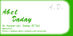 abel daday business card